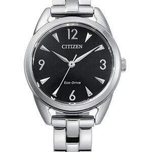 Citizen Women's Classic Eco-Drive Silver Stainless Steel Watch 27MM EM0680-70E